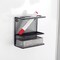 Onyx Marker Holder w/Shelf, Steel, 5-1/2"x2-1/4"x5-1/4", Black SAF3611BL - alternate 1